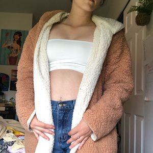 Reverse-able teddy coat